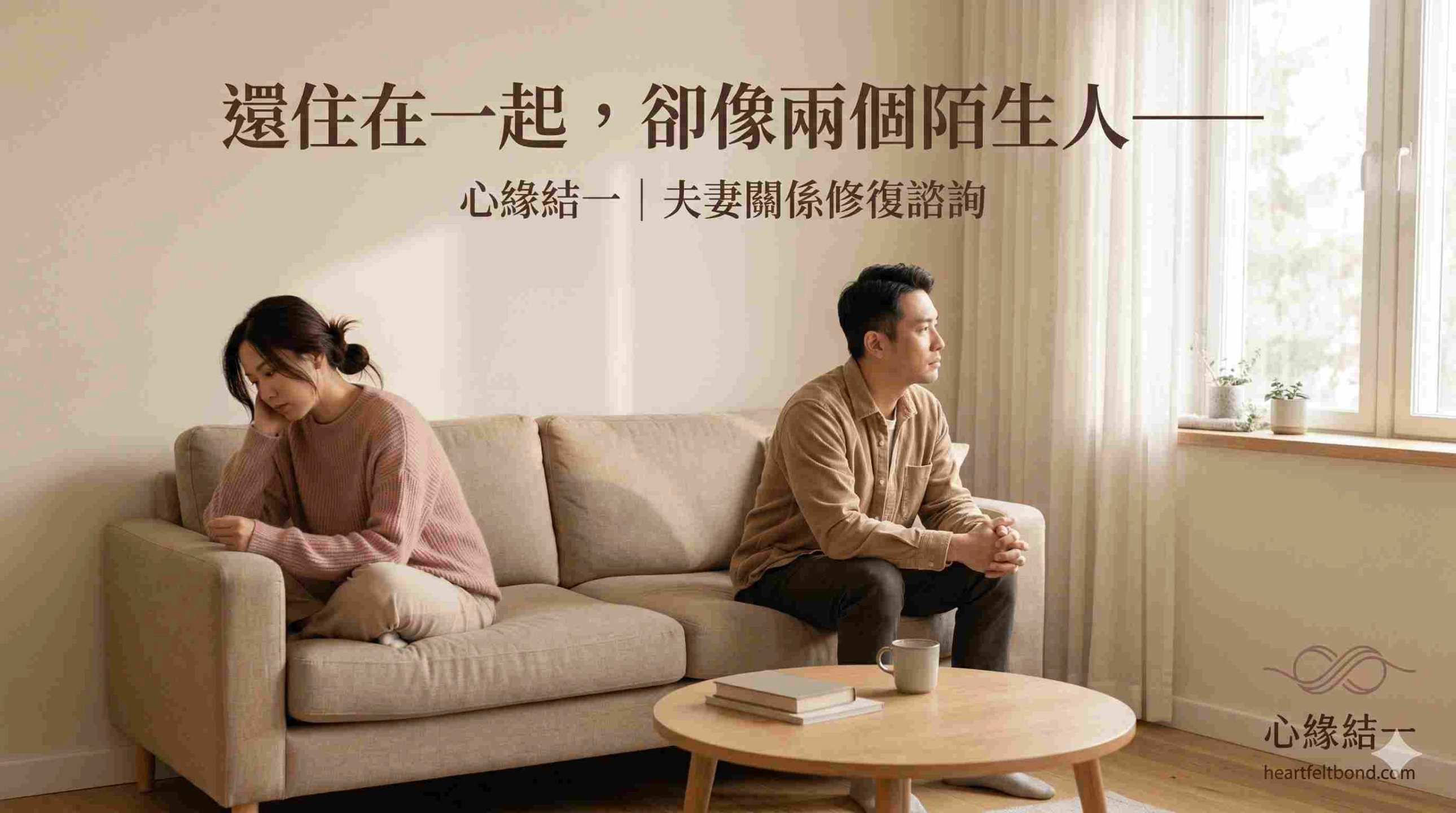 婚姻冷淡到像室友，還有救嗎？夫妻和合術如何修復無話婚姻、找回關係溫度｜心緣結一